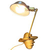 Rare 1987 Brass-tone Art Deco Style DC-3 Airplane Table Lamp, by Sarsaparilla