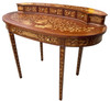Late Victorian Dutch Marquetry Writing Desk w/ Inlaid Table Top