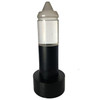 Postmodern Steel Cafe Table Lamp With Cone Shaped Glass Shade Pair, 10 Available