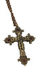 Renaissance Revival Austro-Hungarian Gothic Cross Necklace with Garnets