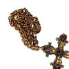 Renaissance Revival Austro-Hungarian Gothic Cross Necklace with Garnets