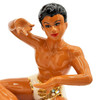 Rare 1956 Hawaiian Hula Girl & Native Male Ceramic Statue Pair by Bette