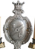 Edwardian Aluminum Crest Wall Sconce