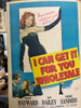 Original 1951 This Is My Affair, "I Can Get It For You Wholesale" Film Poster