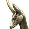 Modernist Anodized Aluminum Gazelle Wall Sculpture Pair by Pendergast