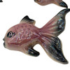 MCM Ceramic Angel Fish with Bubbles 8 Piece Wall Sculpture Set by Ceramicraft