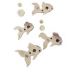 MCM Ceramic Angel Fish with Bubbles 8 Piece Wall Sculpture Set by Ceramicraft