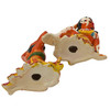 Mid-century Hawaiian Sitting Hula Girl Ceramic Figure Statue Set, Pair