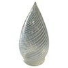1960s Vintage Opalescent Swirl Glass Bullet Ceiling Light Globe with Fitter