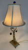 Hollywood Regency Brass Scrolling Griffin Table Lamp w/ Lamp Shade