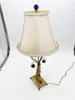 Hollywood Regency Brass Scrolling Griffin Table Lamp w/ Lamp Shade