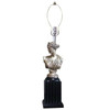 MCM High Style Hollywood Regency God & Goddess Pillar Table Lamps, Pair