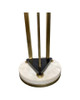 High Style Memphis Style Brass Chrome and Marble Torchiere Floor Lamp