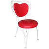 Custom Made Mid-century Iron & Steel Rebar Heart Patio Lounge Chair, Set of Four