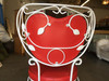 Custom Made Mid-century Iron & Steel Rebar Heart Patio Lounge Chair, Set of Four