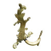 Late Victorian Italian Brass Rococo Style Fireplace Andirons