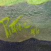 Large Tropical Hawaiian Scenic w Parrot Oil on Canvas Signed Pia Tole 1946
