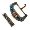 Bronze Enamelware Belt Buckle, circa 1910
