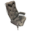 MCM Model 90 "Riviera" Swivel Spinger Iron Lounge Chair w/ Ottoman by Homecrest