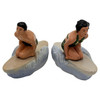 RARE 1951 Male & Female Surfer Ceramic Salt & Pepper Shaker Set by Herman's