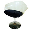 1970 Estelle Laverne Inspired Lucite & Chrome Swivel Tulip Chairs, Pair