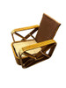 Paul T. Frankl 4-Strand Square Pretzel Square-Back Lounge Chair