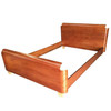 Mid Century Herman Miller DCW Style Molded Mahogany Plywood Full Size Bed Frame