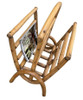 Restored Rattan Magazine or Log Holder
