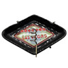 Retro Mid-century Style Black Ceramic Ashtray With Las Vegas Sign & Stand