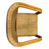 Restored Modern 2-Strand Rattan Armchair Dining Chair w/ Wicker Seat, Set of 4