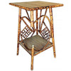 Restored Aesthetic Movement Tiger Tortoise Bamboo Pedestal Side Table