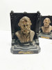 Solid Brass Bookends Bust Of Henry W. Longfellow by "B & H" Bradley and Hubbard