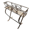 Mid-century Wroght Iron Scrolling Trestle Style Elevated Planter Stand