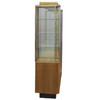 Rare Streamline Art Deco Brass & Oak Double Tower Display Case by Parker Pens