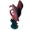 MCM Open Wing Mother & Child Pink Flamingo Ceramic Tabletop Statue By Leftons