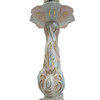 Mid-century Capodimonte Style Italian Ceramic Floral Table Lamp, Pair