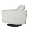 Italian Modern Leather Swivel Lounge Chair w/ Steel Base by Natuzzi, Pair