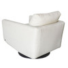 Italian Modern Leather Swivel Lounge Chair w/ Steel Base by Natuzzi, Pair