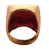 Gold Men's Ring with Intaglio Portrait in Carnelian