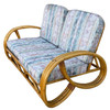 Restored MCM 3-Strand 3/4 Pretzel Arm Rattan Sofa & Settee Living Room Set