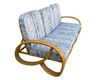 Restored MCM 3-Strand 3/4 Pretzel Arm Rattan Sofa & Settee Living Room Set
