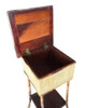 Restored Antique Tiger Bamboo Pedestal with Storage Box