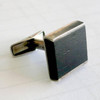 Allan Adler Sterling and Ebony Modernist Cufflinks, circa 1963