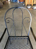 Iron Outdoor Patio Cafe Chair w/ Scrolling Back Iron , Pair