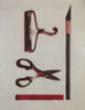 Modern Office Supplies Collage Three Dimensional Art Print "Cut and Paste"