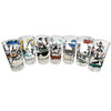 Set of 7 MCM Barware Highball "Cities Of The World" Drinking Glasses