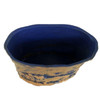 Mid-Century California Pottery Brown & Blue Stalking Lion Vase