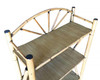 Restored Aesthetic Movement Tiger Tortoise Bamboo 4-Tier Corner Shelf w/ Crown