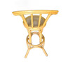 Mid Century Restored Rattan Bar Stool with Wicker Seat