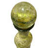 Spanish Mid Century Spaghetti String Green Art Glass String Decanter Bottle